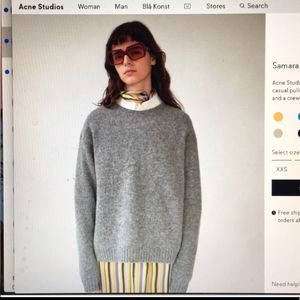 Acne Studios Gray Wool Sweater